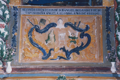 Detalle del
              retablo de la Ermita de Nuestra Seora del Castillo en
              Tamariz